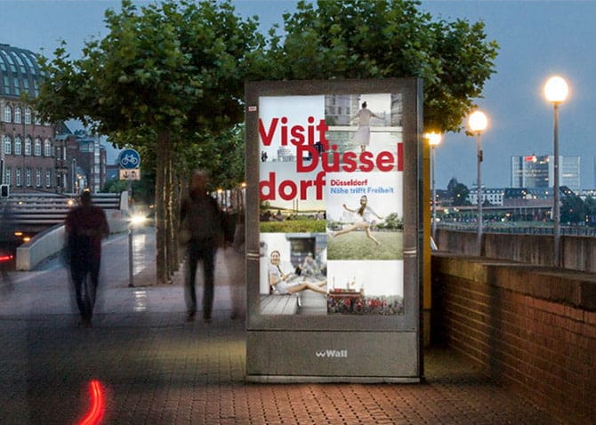 Ein Claim für Düsseldorf – Design für Werbesujet