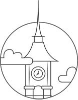 Icon für Bern, das den Berner Zytglogge (Zeitglockenturm) als Strichzeichnung zeigt