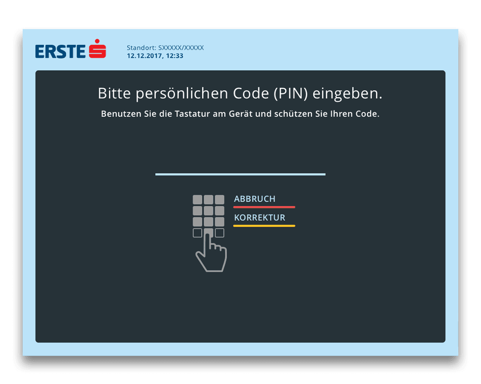 SB Erste Bank PIN Eingabe