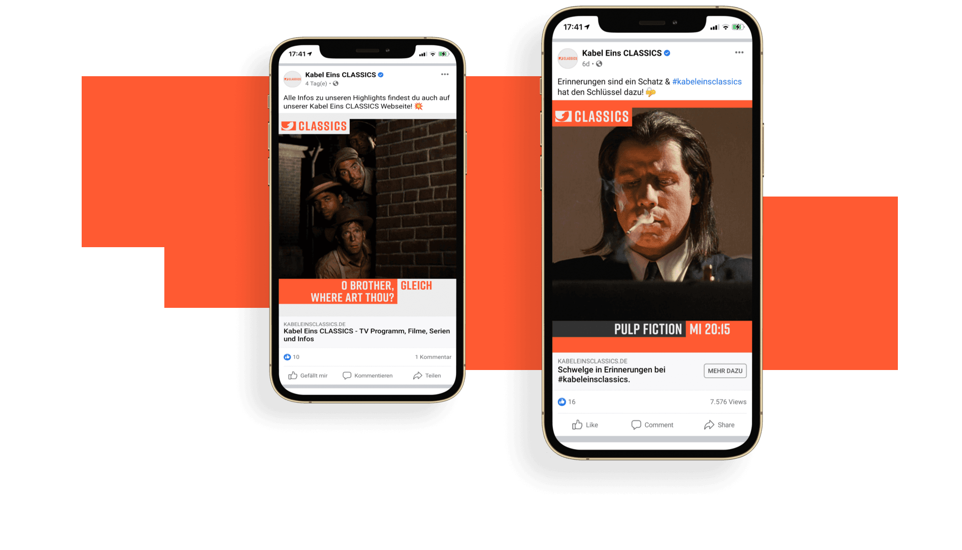 Kabel eins classics Social Media