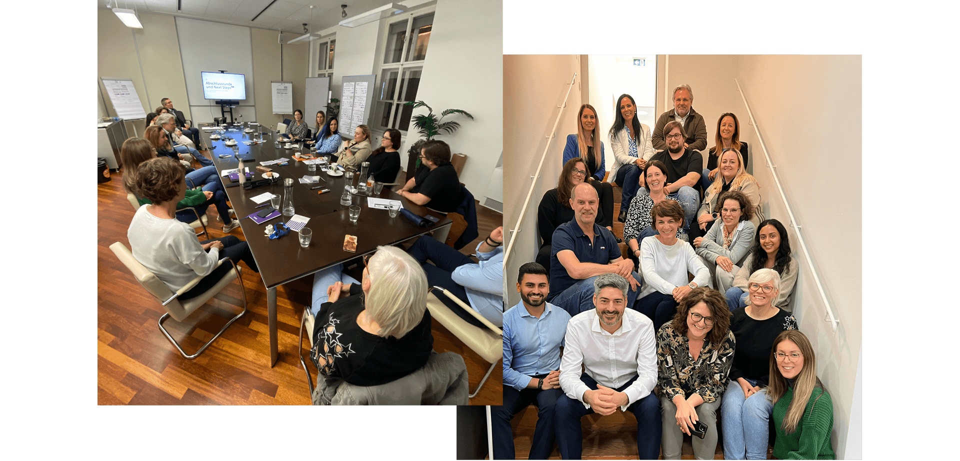 Acredia Gruppenfoto und Workshopszene