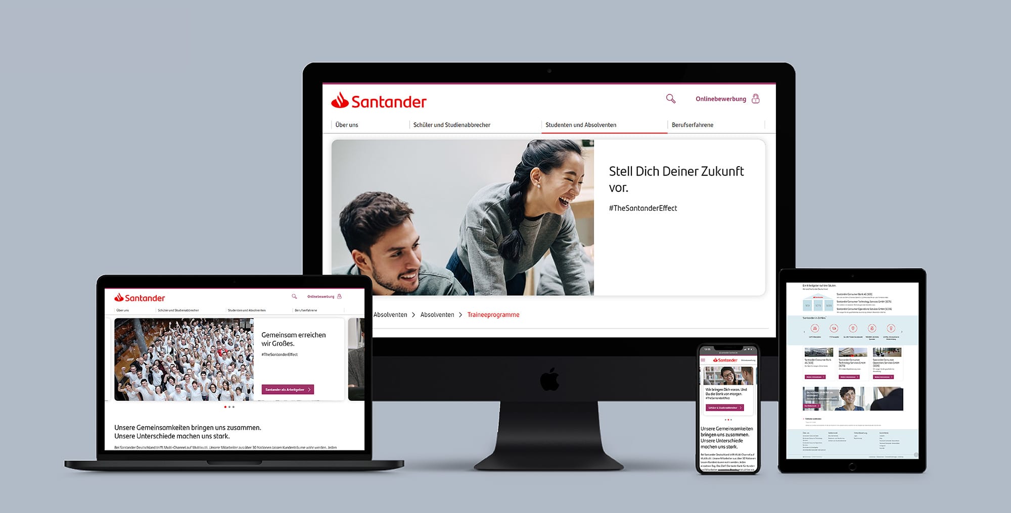 Bilder der Karrierewebsite