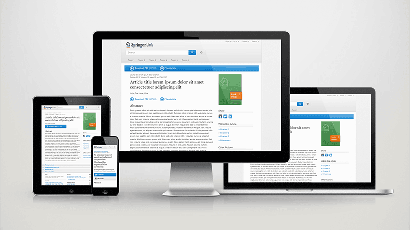 SpringerLink Design