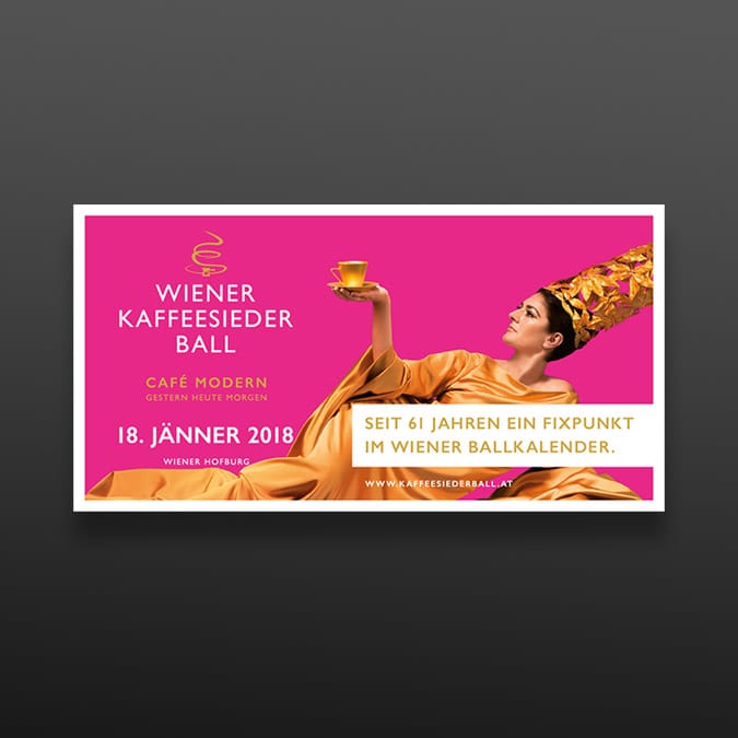Wiener Kaffeesiederball – Werbesujet Design