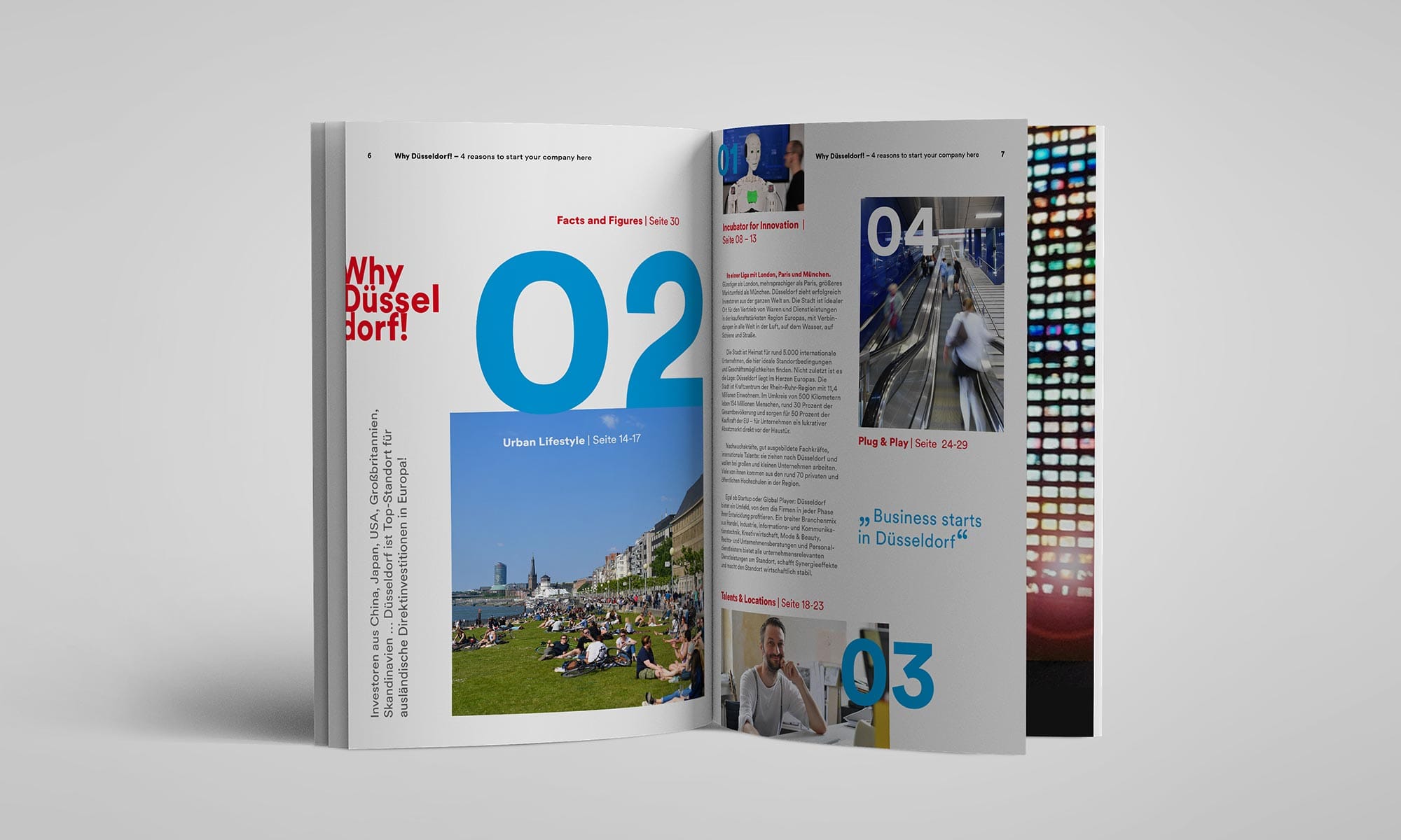 Ein Claim für Düsseldorf – Brand Design für Booklet – Doppelseite – Content