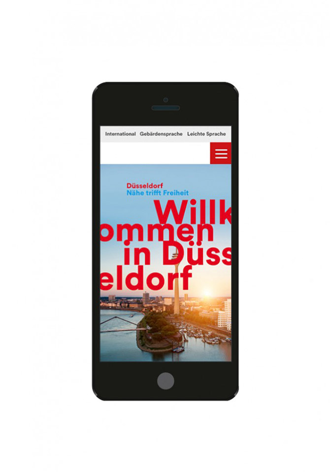 Ein Claim für Düsseldorf – Brand Design – Mobile Screen