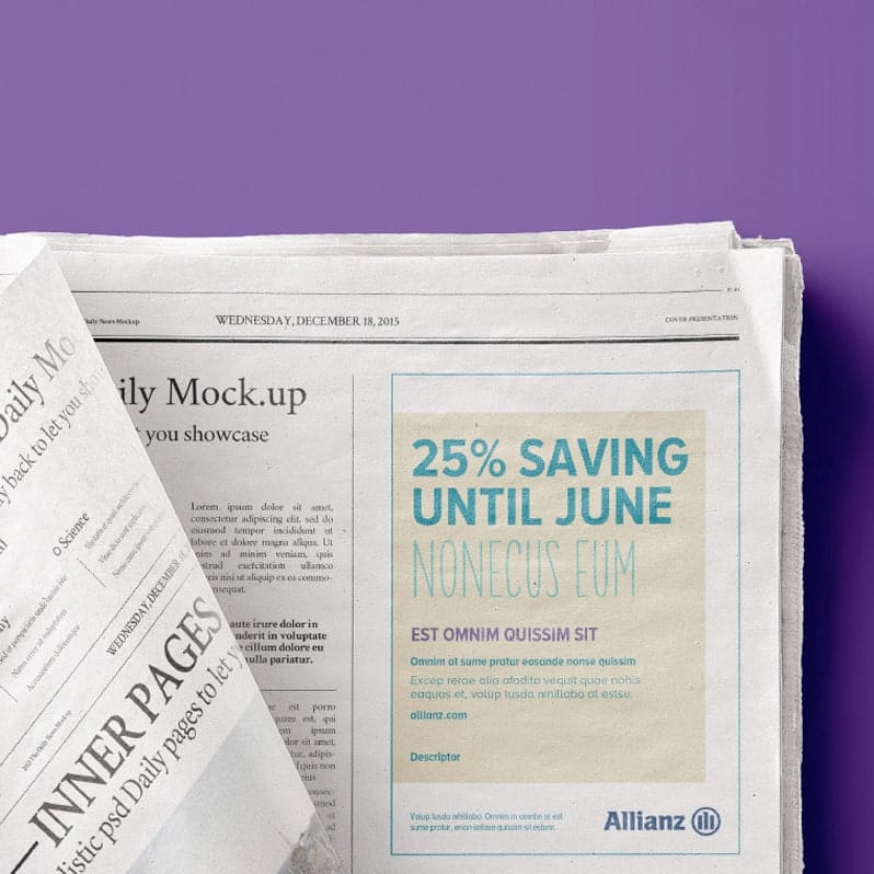 Allianz – Anzeigen Design für Printmedien