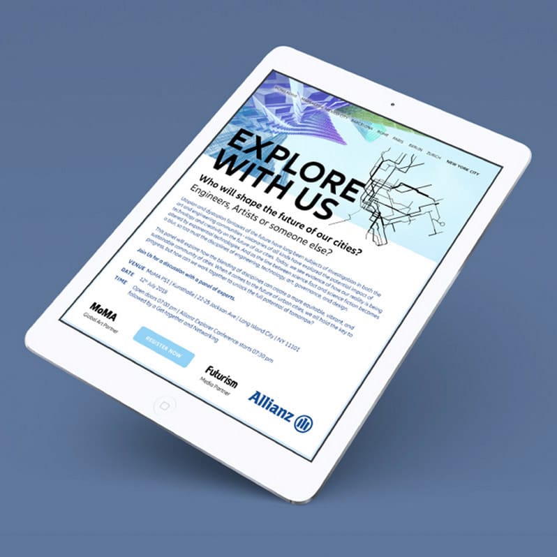 Allianz – New Digital Brand Experience Design für Website Explore with us