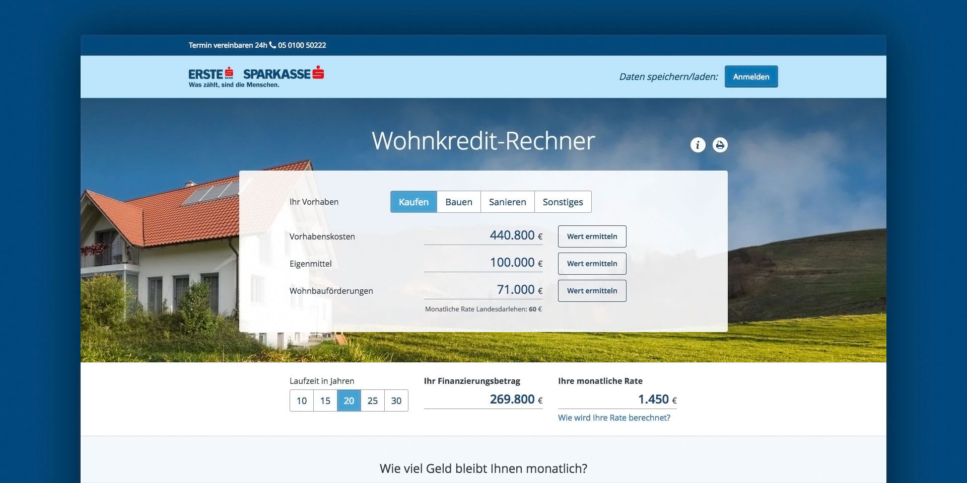 Wohnkredit-Rechner