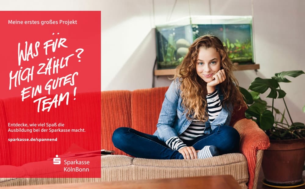 Sparkasse – Werbesujet Design – Azubi