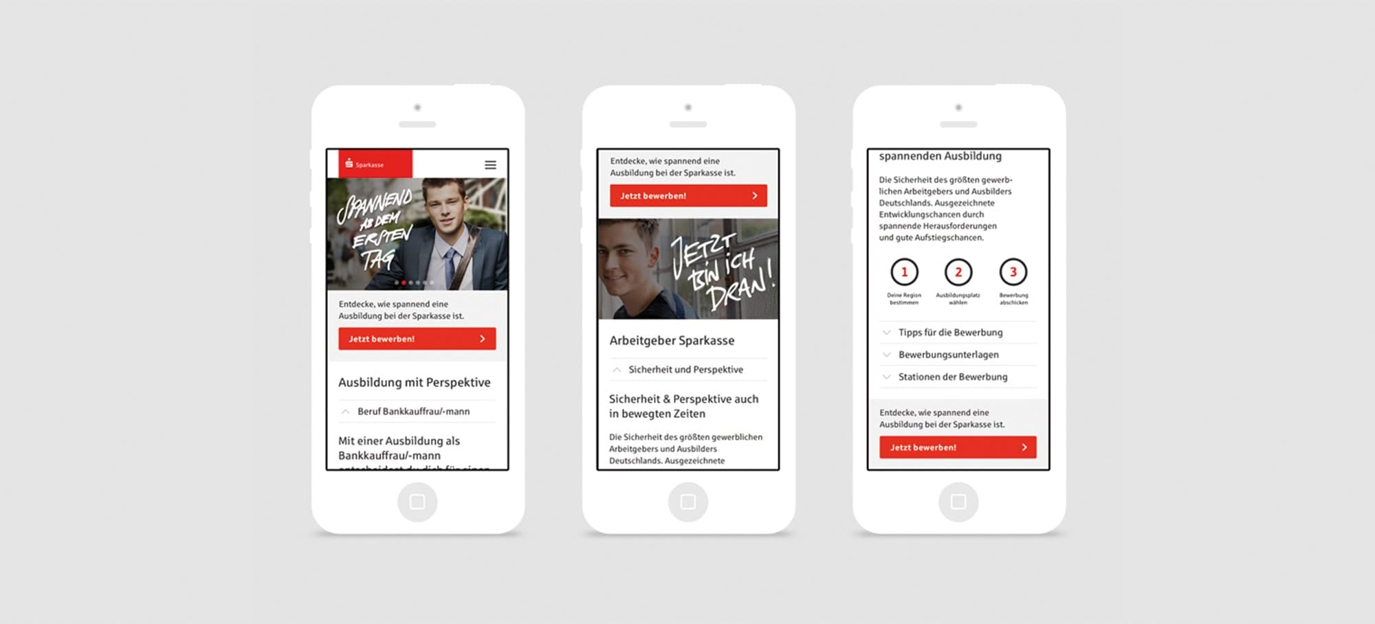 Sparkasse – Website Design für Mobile Devices