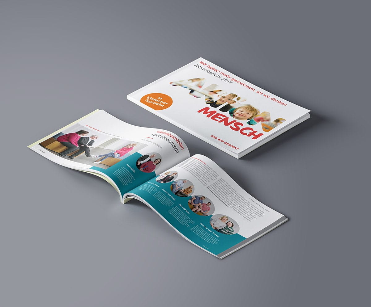 Aktion Mensch – Design für Broschüre – Jahresbericht