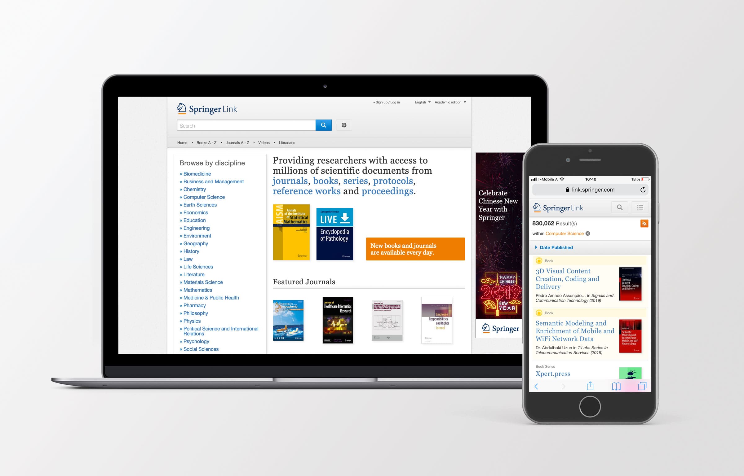 Springer Verlag – Responsive Web Design auf verschiedenen Devices