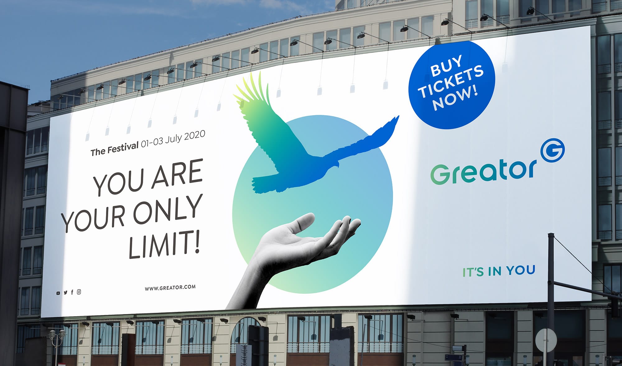 Billboard mit Festival Promo