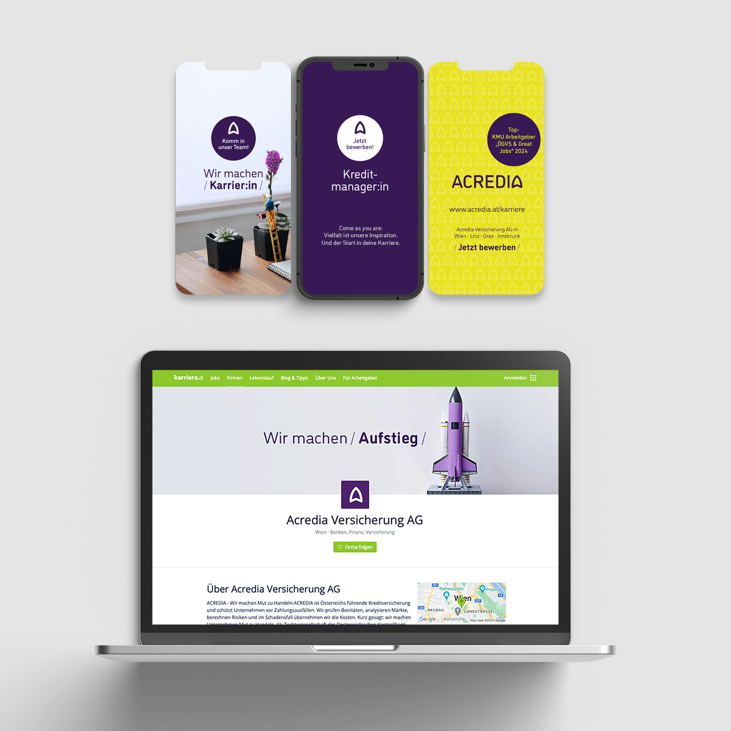 Acredia Social Media und Jobportale