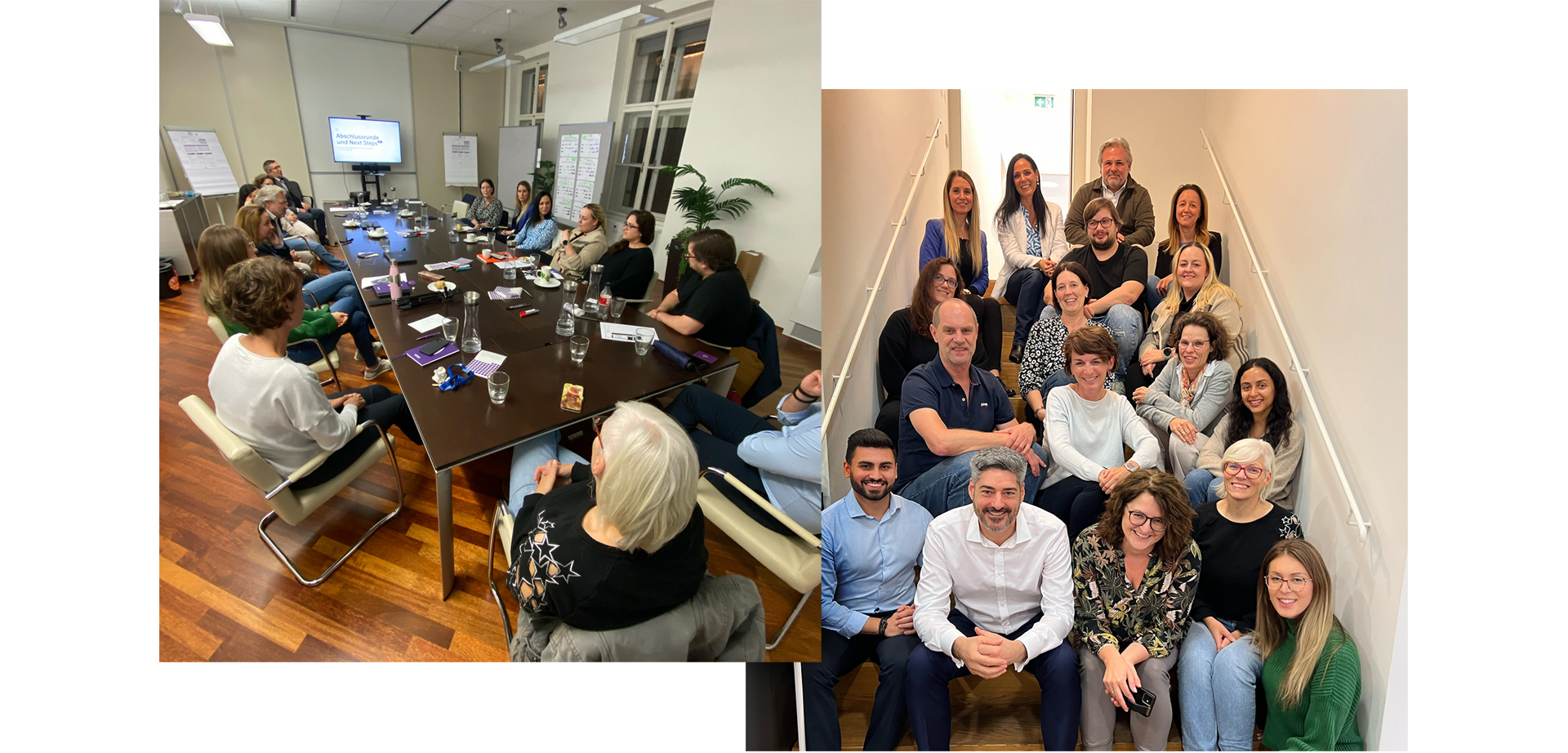 Acredia Gruppenfoto und Workshopszene