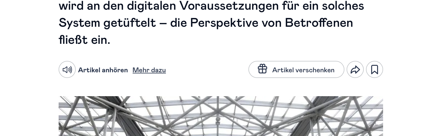 Online Artikel mit Funktion "Artikel anhören"